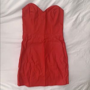Bright Red Leather Dress